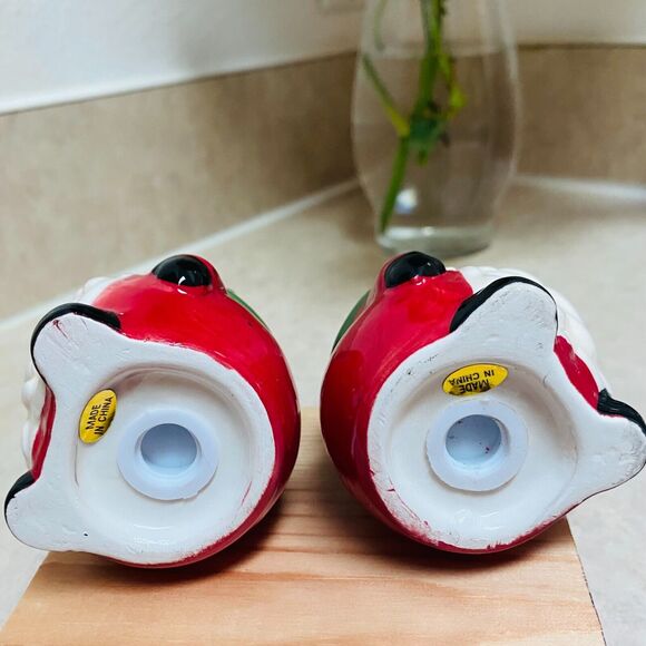 Ceramic Christmas Gnome Salt and Pepper Shakers 4” - Picture 5 of 7